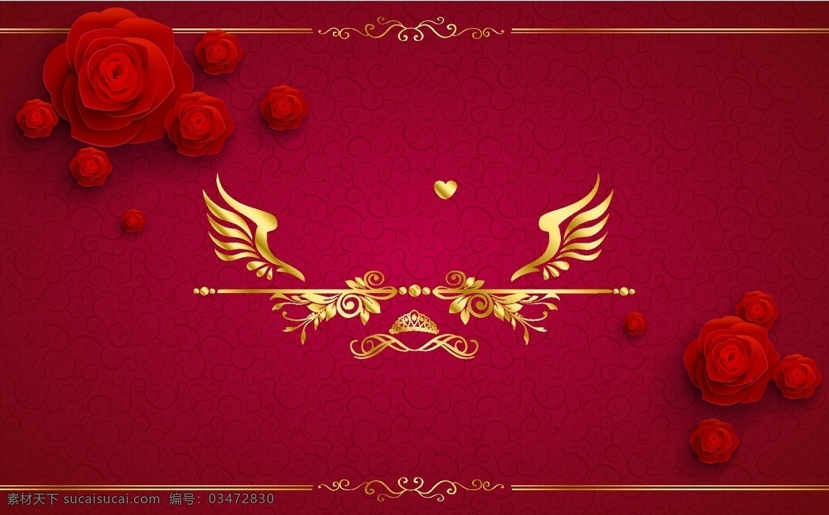 红色 喜庆 婚礼 婚庆 海报 背景 模板 浪漫 背景模板 矢量 幸福