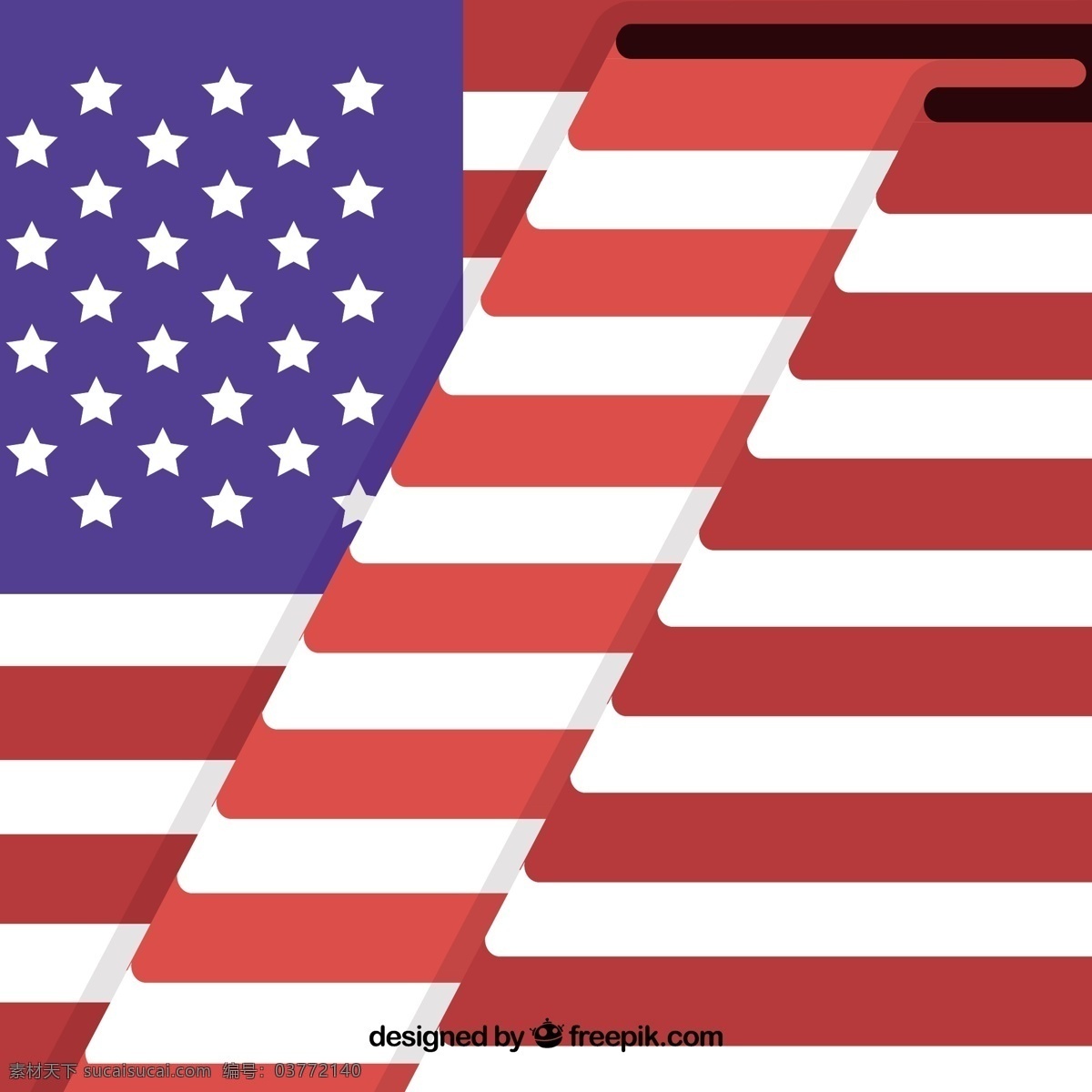 带 褶皱 美国 国旗 背景 带褶皱的 美国国旗