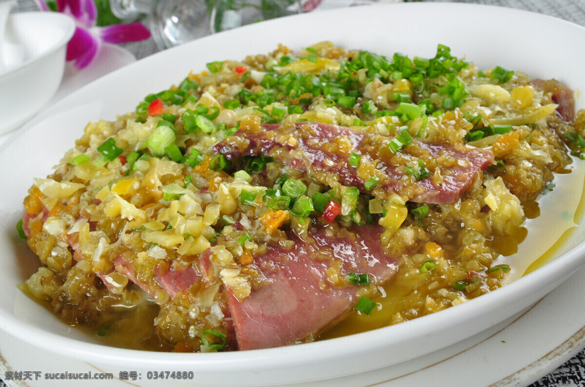 酱椒蒸花腩 蒸花腩 剁椒蒸肉 蒸肉 特色蒸肉 传统美食 餐饮美食