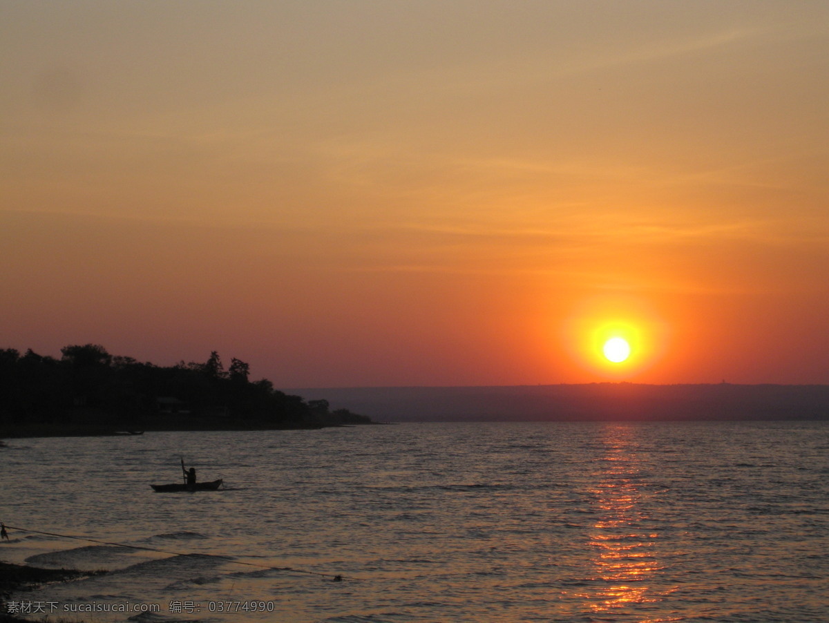 刚果河夕阳 刚果河 夕阳 日落 湖 余晖 自然景观 自然风景