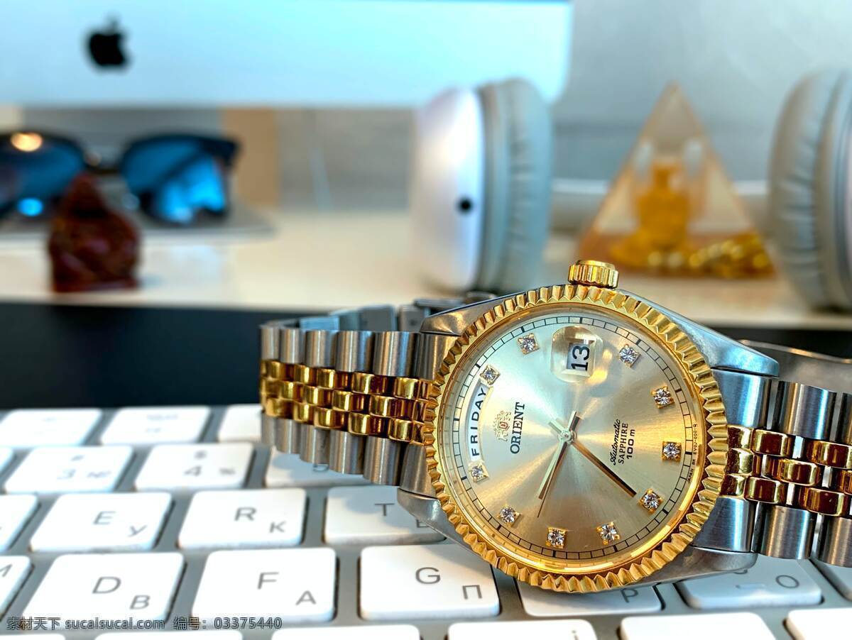 金手表 手表 金色手表 东方双狮手表 高端手表 表带 键盘 生活百科 数码家电