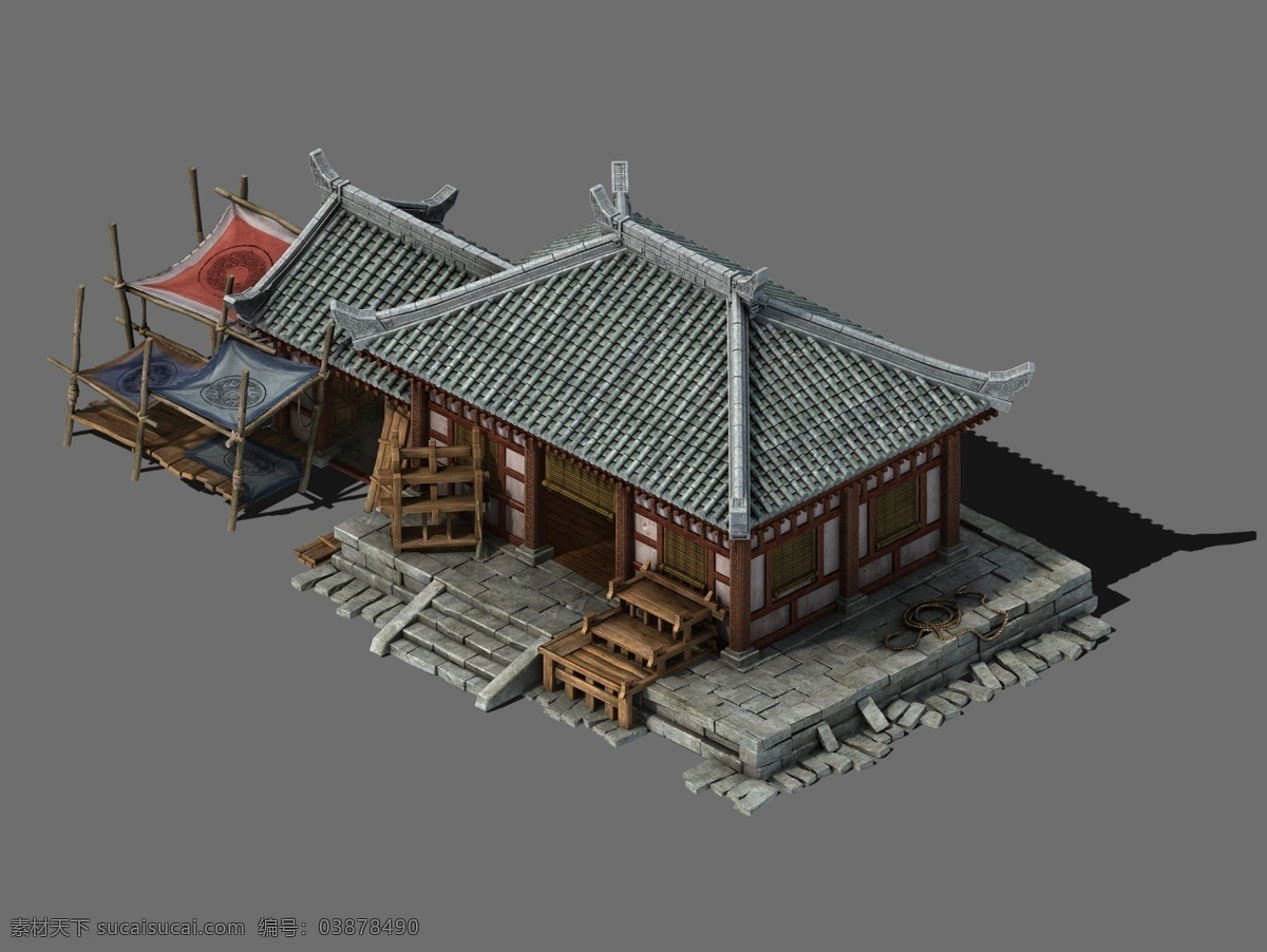 游戏 2d 原 画 房屋 分层 原画 中国风 建筑 风景
