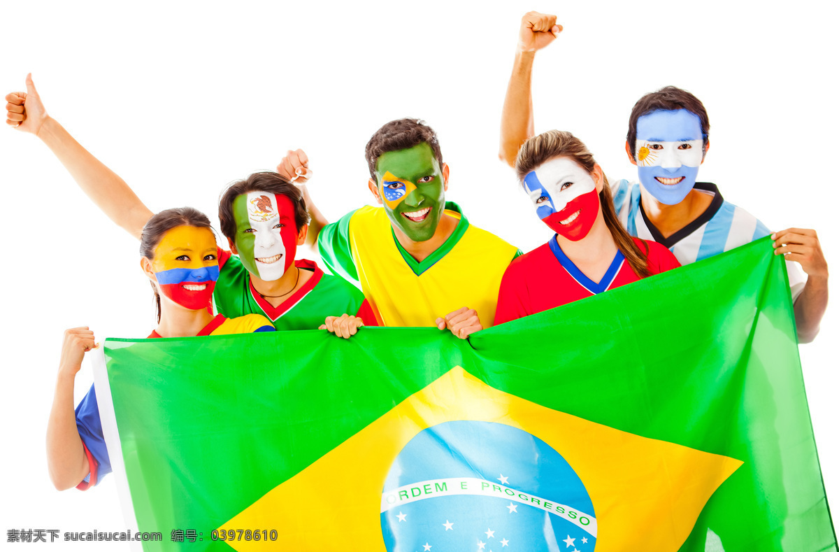 彩旗 球迷 世界杯 外国人物 彩色 体育运动 生活百科