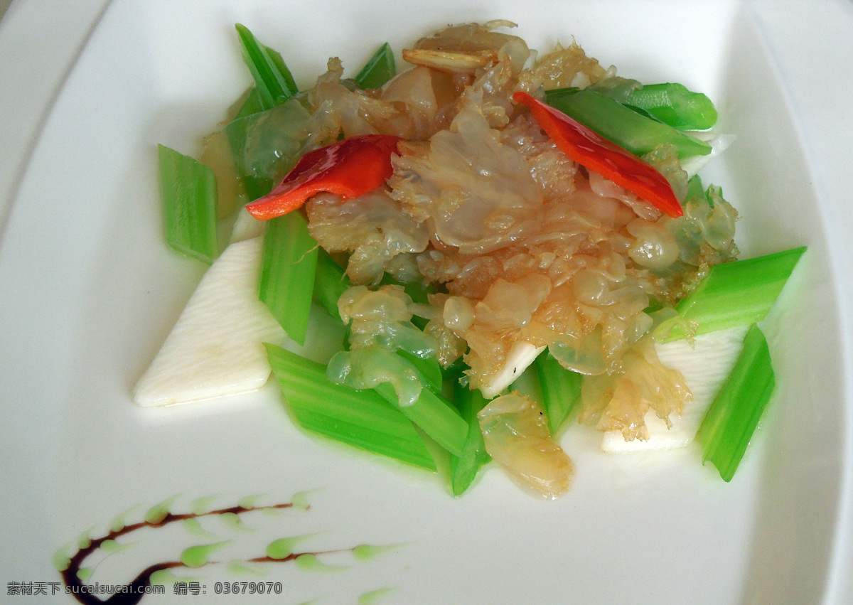 海蜇头炒西芹 海蜇头 炒西芹 海蜇 西芹 传统美食 餐饮美食 灰色