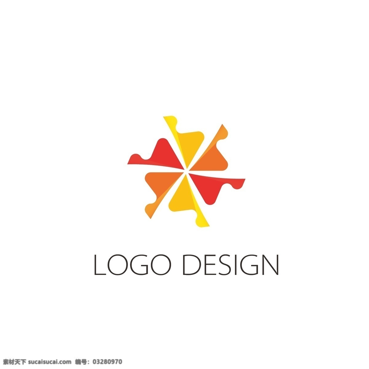 企业 品牌 商业 logo 对称 旋转 简约 图标 标志
