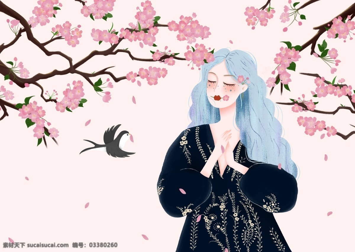 唯美女孩 动画 唯美 手绘 插画 意境 壁纸 场景 漫画 分层
