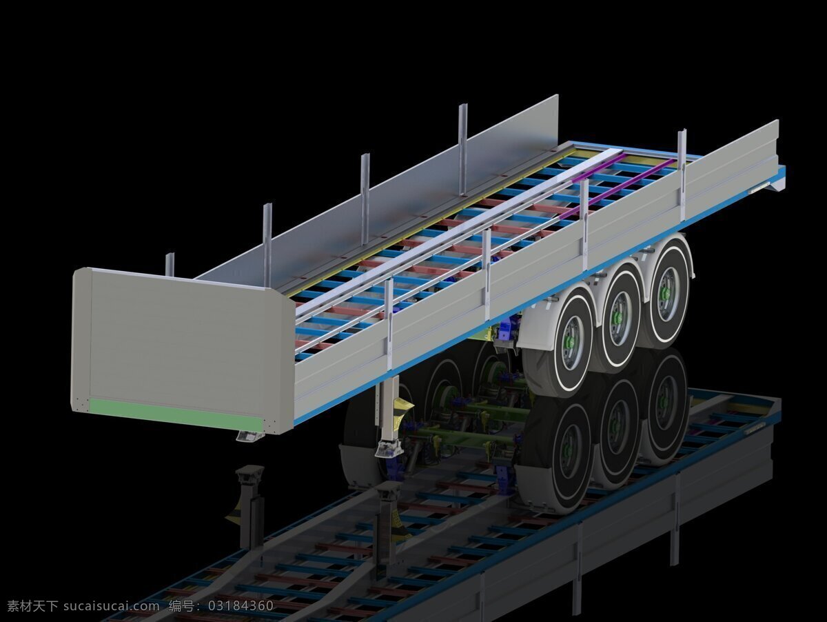 拖车免费下载 工具 机械设计 汽车 3d模型素材 其他3d模型