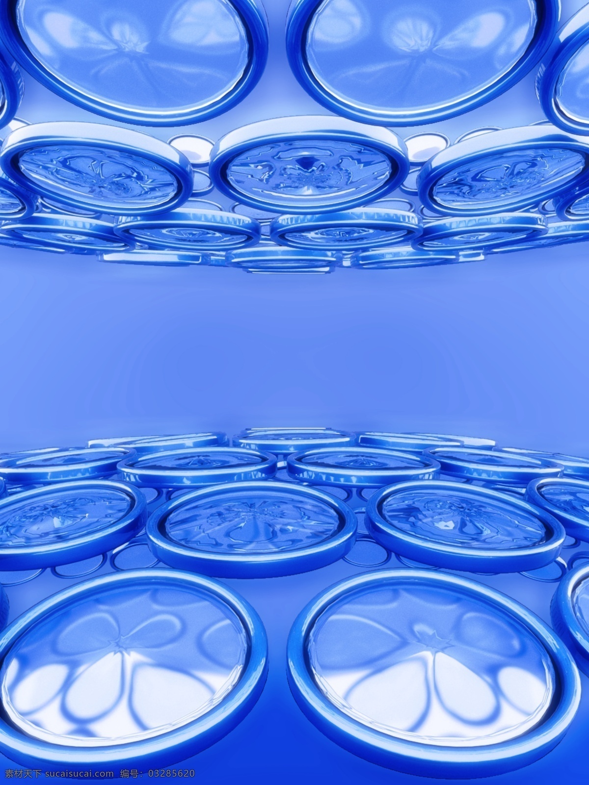 全 原创 蓝色 金属 玻璃 质感 创意 空间 透视 感 背景 3d 科技感 c4d 透视感 电商 玻璃镜 镜子
