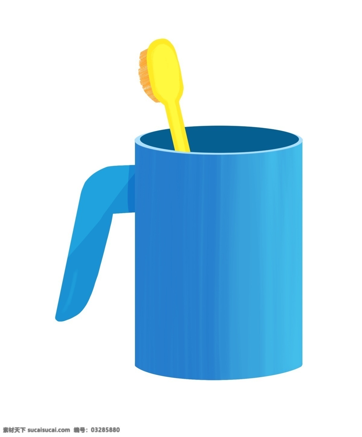 蓝色 牙刷 桶 蓝色的牙刷桶 洗漱 用品 手绘牙刷桶 卡通牙刷桶 牙刷桶装饰 黄色的牙刷