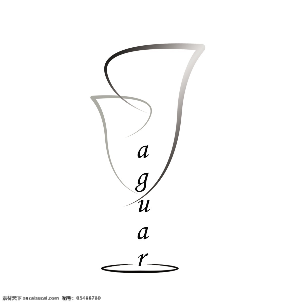 杯子logo 字母 jaguarlogo 酒杯logo 酒业logo 白色