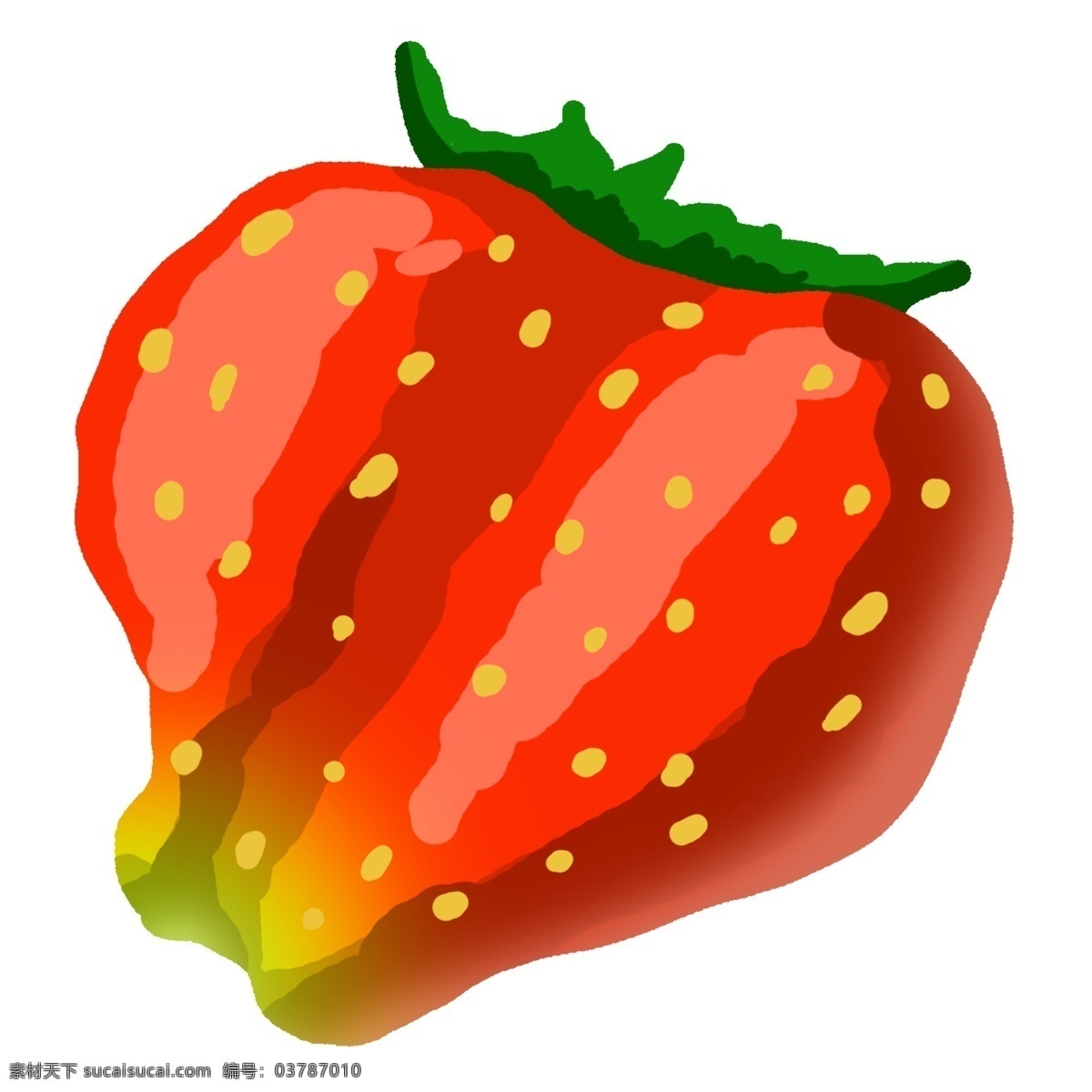 颗 新鲜 草莓 插画 手绘新鲜水果 新鲜草莓 手绘红色草莓 草莓水果插画 美食插画 甜食 食物插画