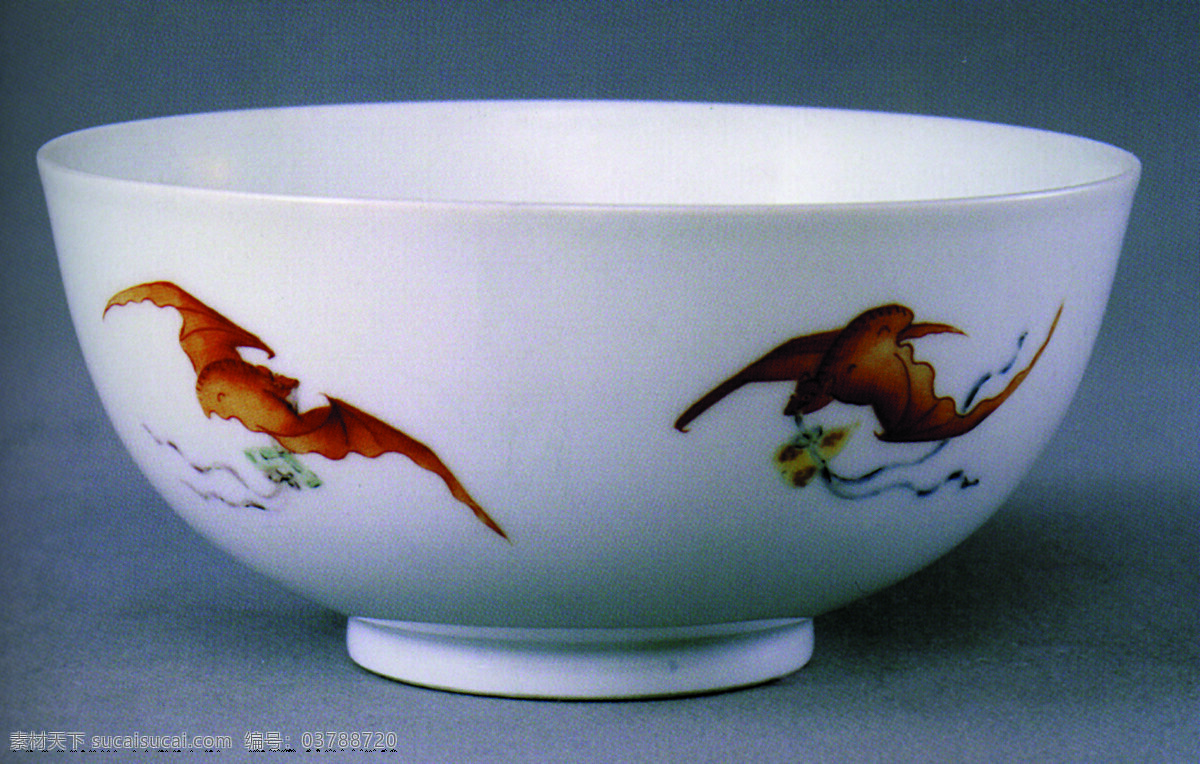 瓷碗图片 传统 中国元素 工艺品 瓷器 碗 蝙蝠 中国 古典 艺术 篇 文化艺术 传统文化