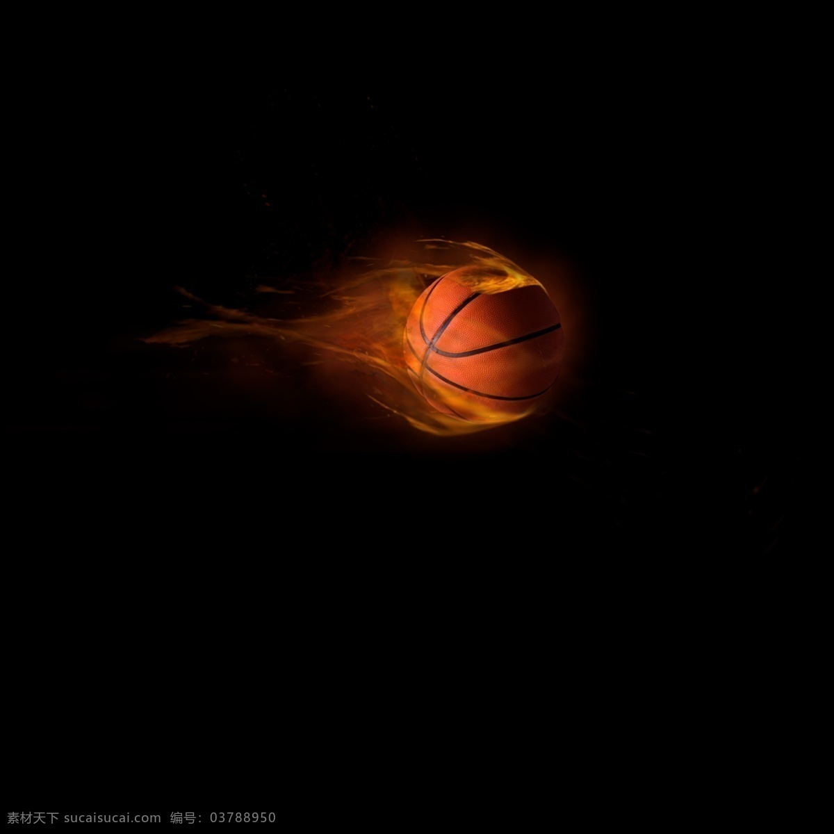 火焰球 火焰 篮球 着火的球 合成
