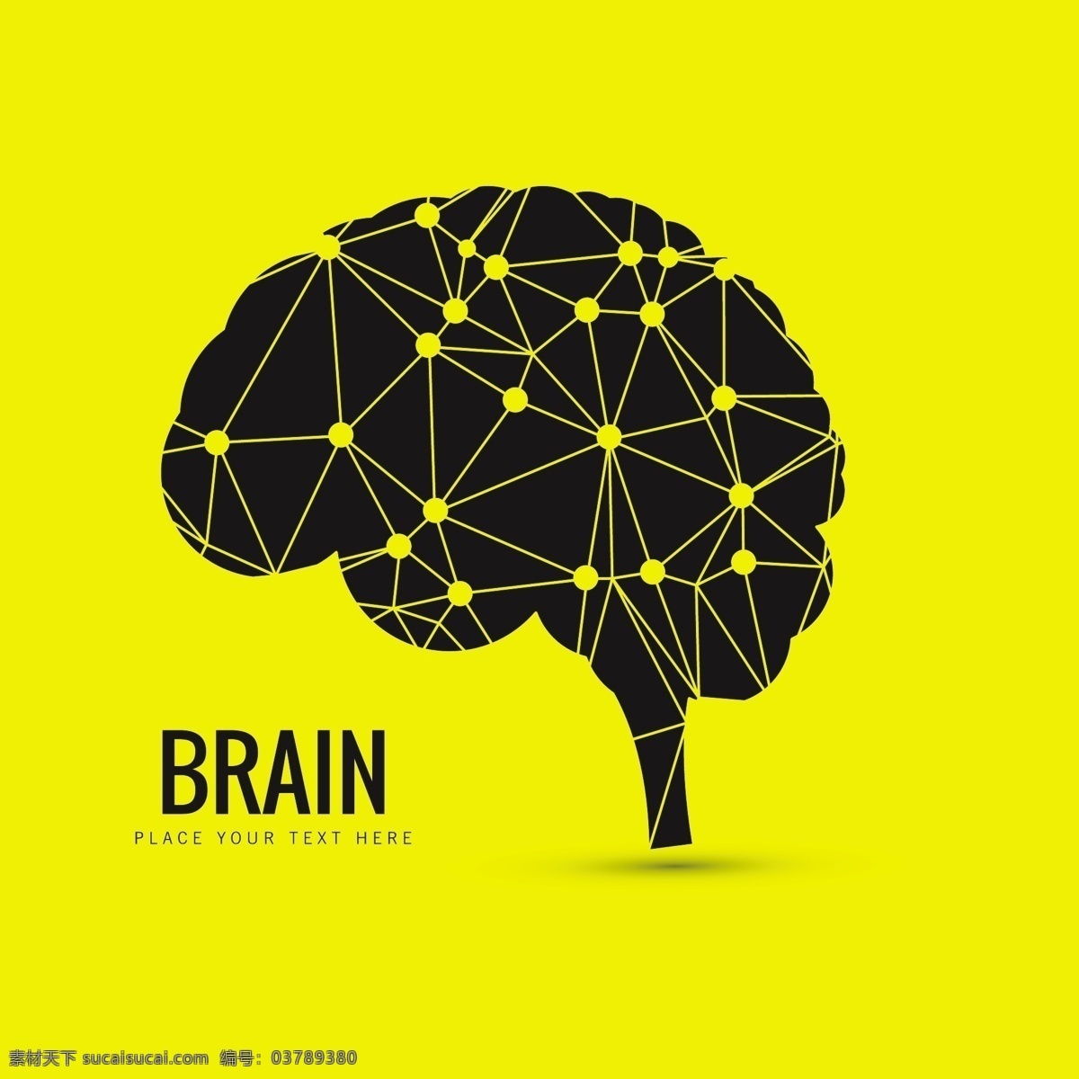 黄色 几何 大脑 背景 摘要 卡 脑 行 学 壁纸 黑色 医学 研究 创意 圆点 装饰 现代思维 闪亮