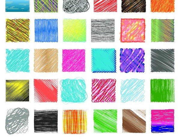 彩色 铅笔 插画 矢量 模板 设计稿 素材元素 条纹 源文件 矢量图
