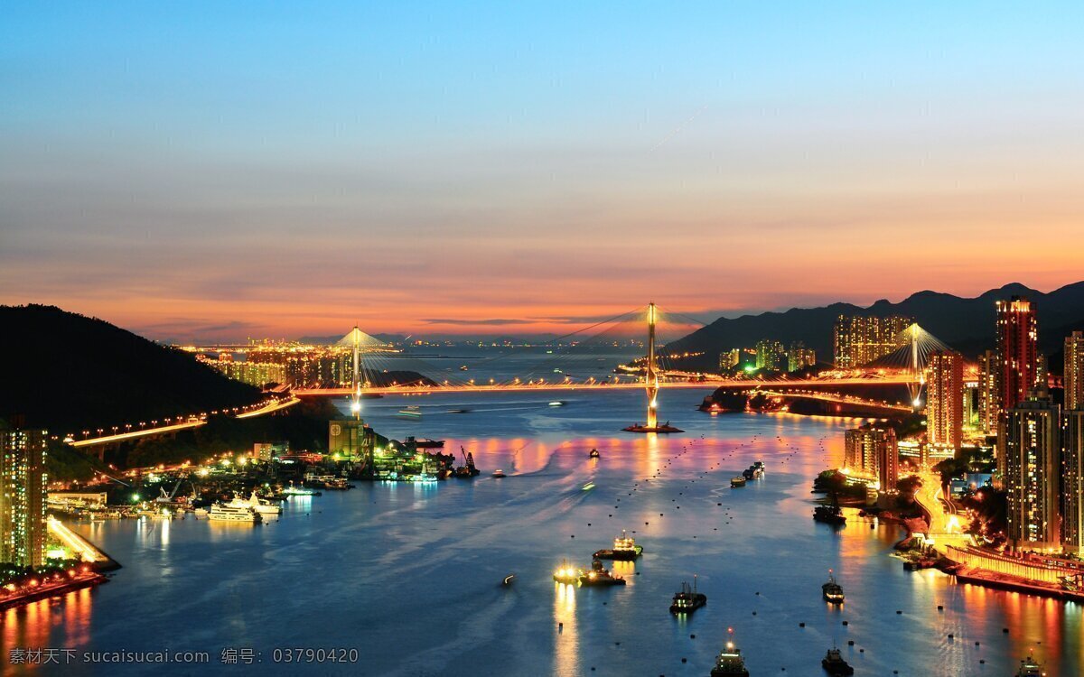 城市 城市夜景 大厦 倒影 都市 都市夜景 高楼 建筑 夜景 香港 霓虹灯 建筑景观 自然景观 装饰素材 灯饰素材