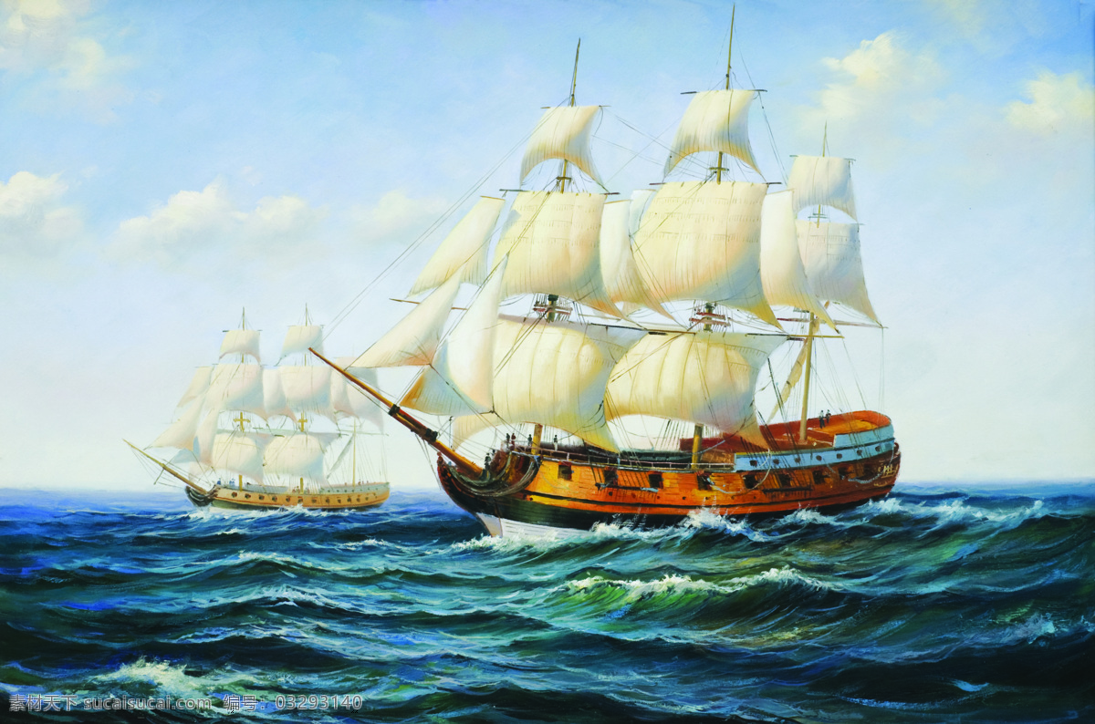 海上 帆船 油画 名画 艺术 绘画 文化艺术 艺术画 艺术品 世界名画 书画文字