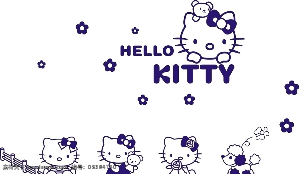 硅藻泥 hellokitty 移门图案 室内广告设计