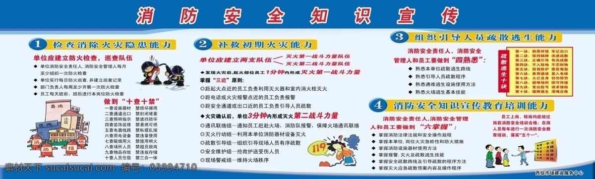 消防 安全 知识 宣传 安全知识 检查消除 火灾隐患能力 补救初期 火灾能力 组织引导 人 消防安全知识 宣传教育 培训能力 展板模板