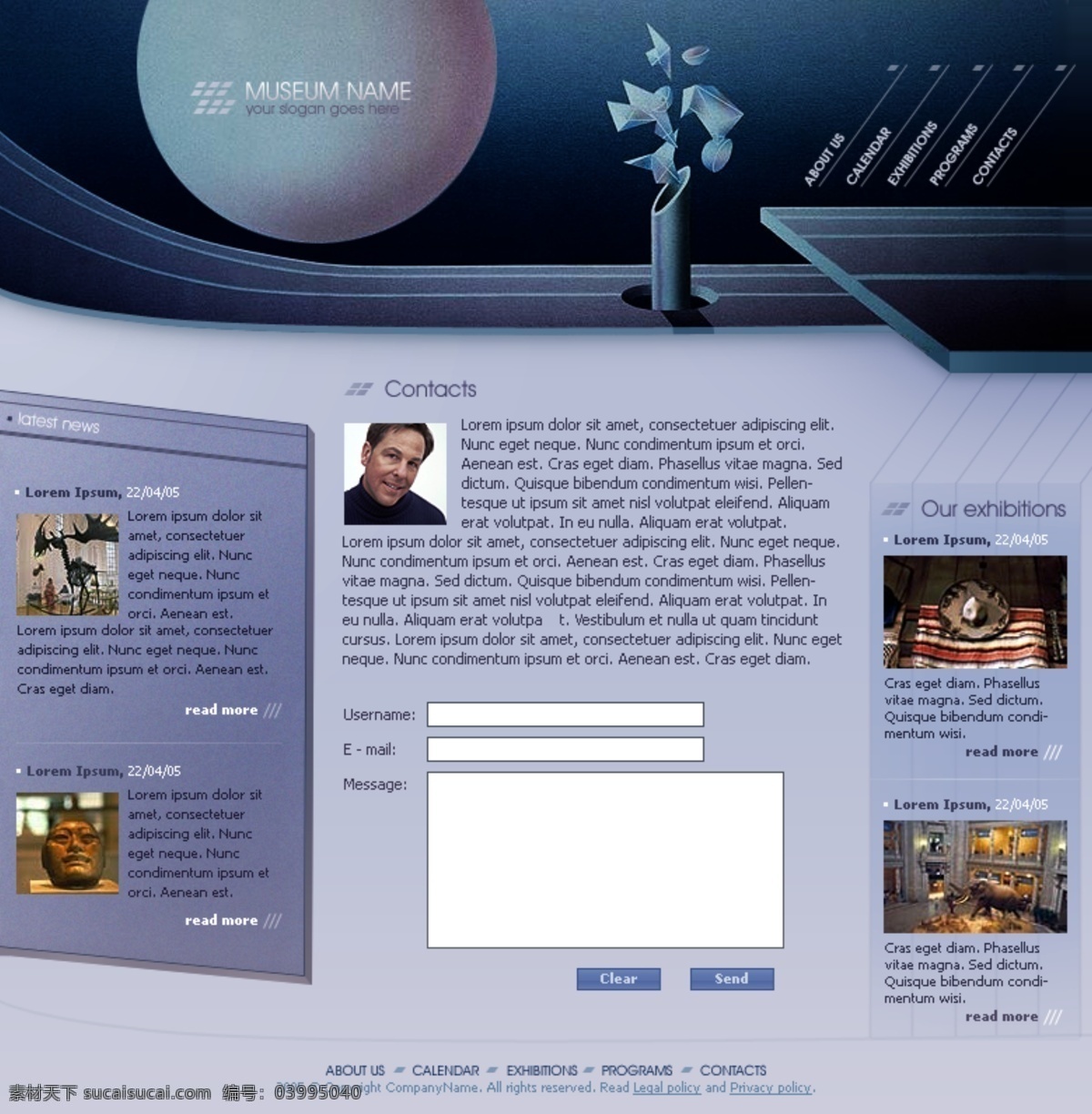 欧美 历史博物馆 网页模板 博物馆 历史 网页素材 网页代码