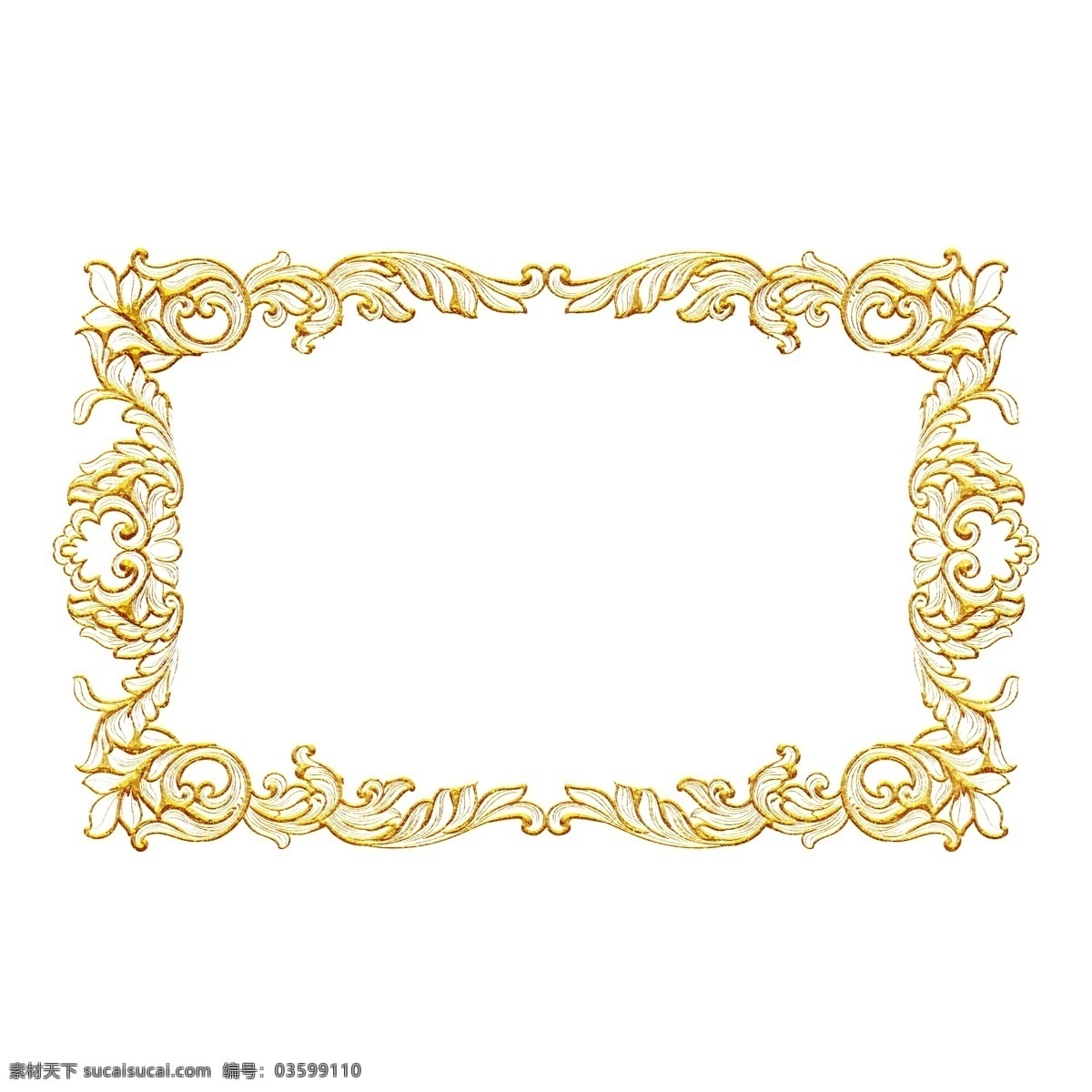 欧式 边框 花纹 分割线 常用 复古 矢量 商用 元素 金色