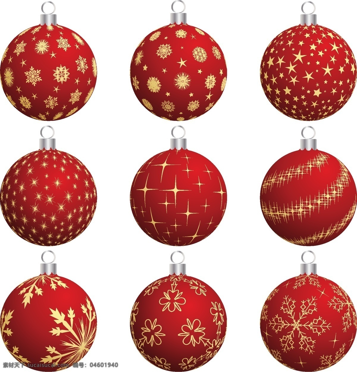 圣诞节 装饰 球 向量 集 web 创意 高分辨率 画 接口 免费 病 媒 生物 时尚 原始的 高质量 图形 质量 新鲜的 设计新的 新的 ui元素 hd 元素 详细的 圣诞树 饰品 红色的 载体 矢量图