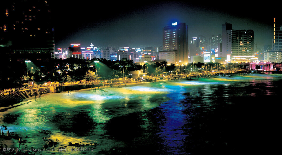 首尔夜景图 首尔 釜山 韩国 夜景 沿江风景 建筑 风景 自然风景 旅游摄影