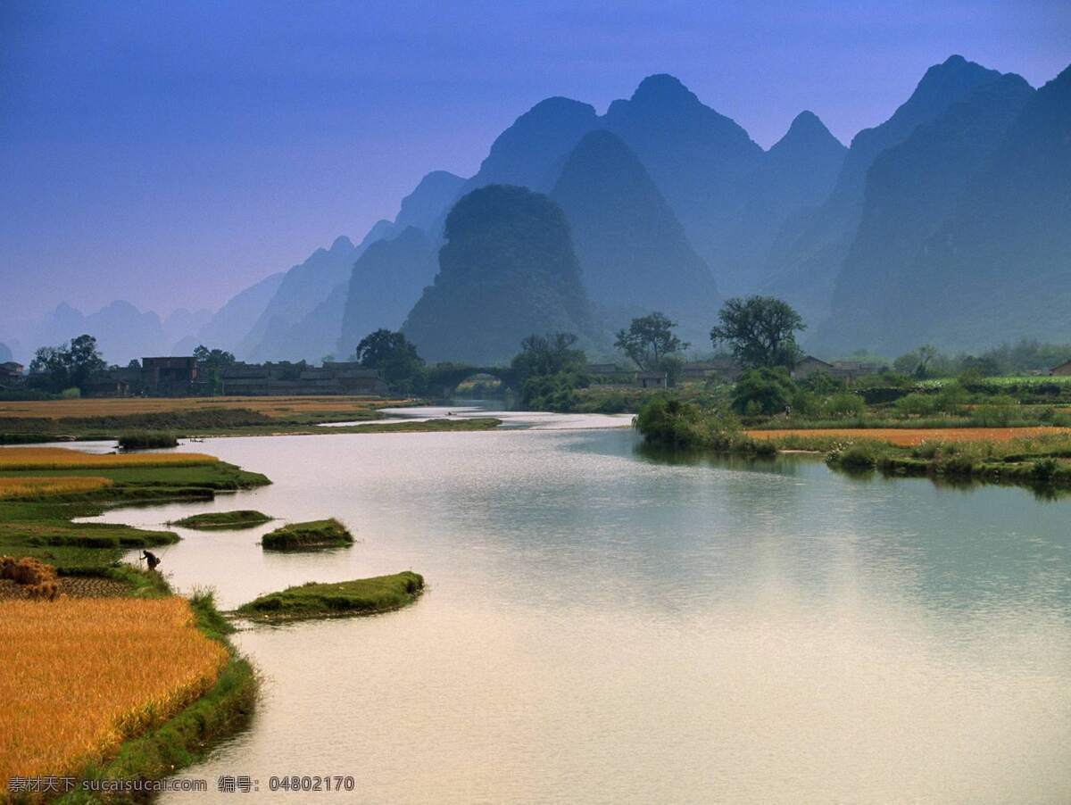 桂林 山水 风景图片 蓝天大海 家居装饰素材 山水风景画