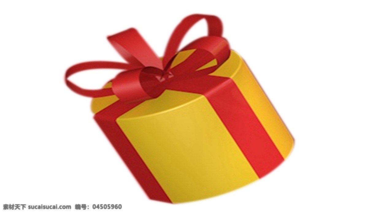 一个礼品盒子 金色 盒子 红色 蝴蝶结