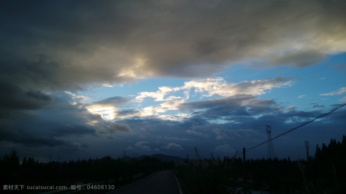 天空 云 蓝色 自然风景 道路 自然景观