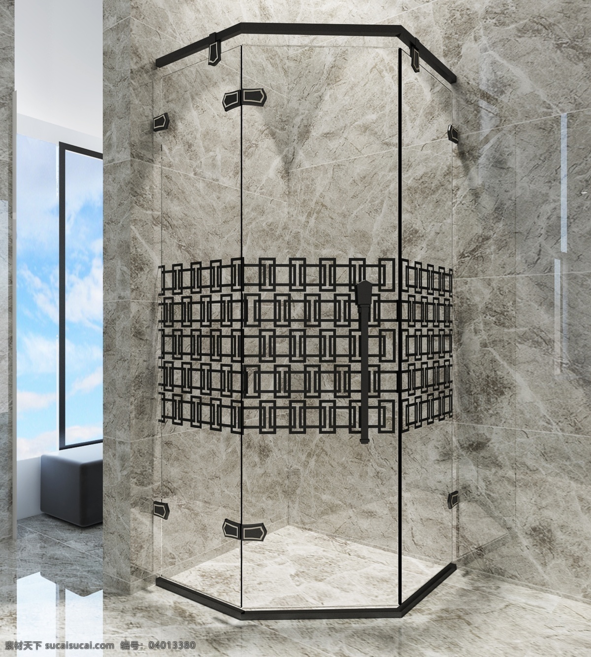 淋浴房 淋浴房效果图 淋浴产品 淋浴房间 淋浴空间 合成 平面设计 篇 3d设计 3d作品