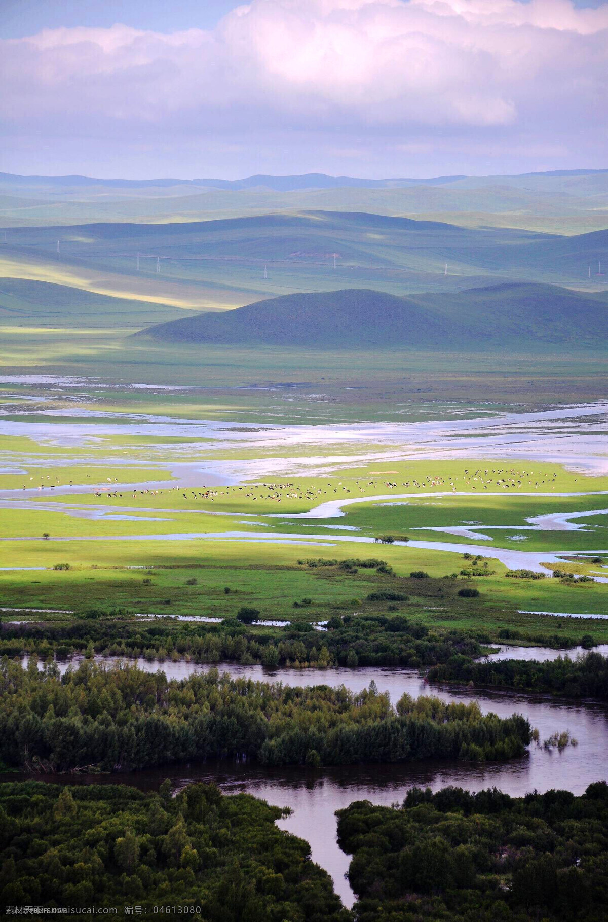 呼伦贝尔草原 内蒙 呼伦贝尔 草原 风景 景观 蒙古包 牧民 牛羊 蒙古 河流 天空 自然风景 旅游摄影