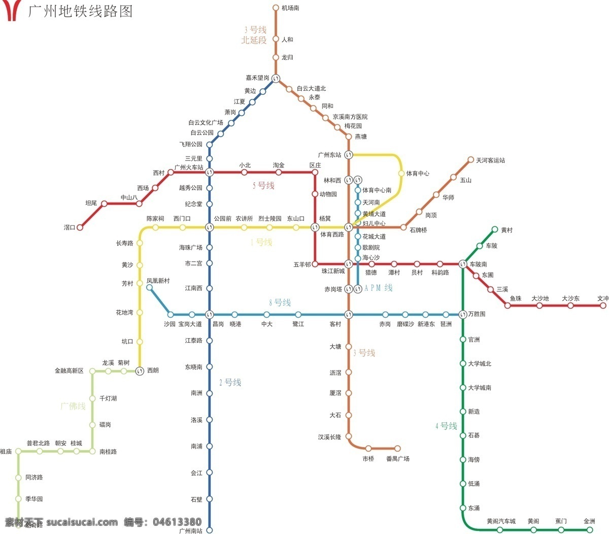 最新 广州 地铁 线路图 广州地铁 路线图 地铁图 建筑家居 矢量