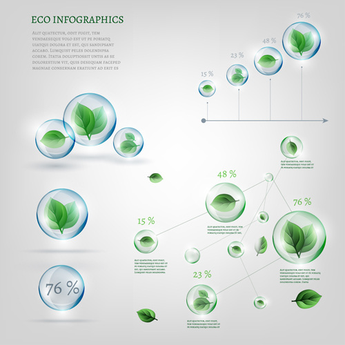 环保设计图 矢量图 彩色 绿色 白色