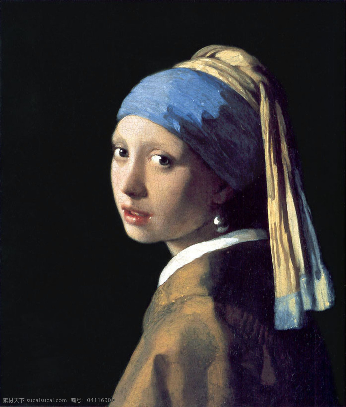 约翰内斯 维 米尔 作品 戴 珍珠 耳环 女孩 巴洛克风格的 荷兰人 黄金时代 荷兰画家 女孩女人 肖像艺术 绘画书法 文化艺术