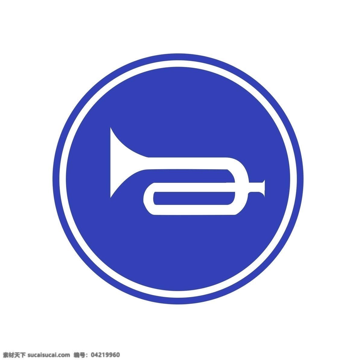 鸣 喇叭 图标 牌子 透明 底 蓝色 鸣喇叭 白色 圆形 公共 标示 可爱 男人 标志图标 公共标识标志