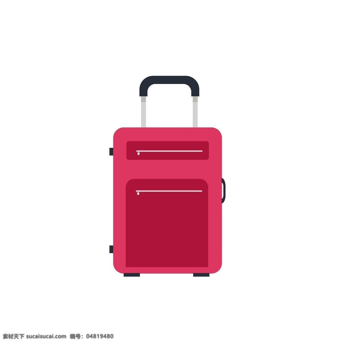 旅行箱 行李箱 拉杆 便携 箱子 红色 方便 拉链 简单
