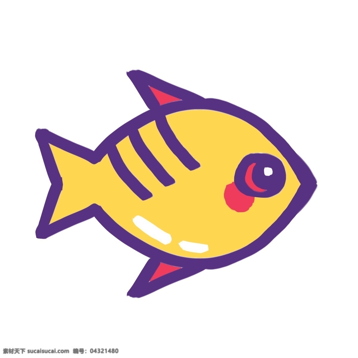灰色 手绘 海洋 小鱼 卡通 图标 纹理 高光 动物 卡通图标