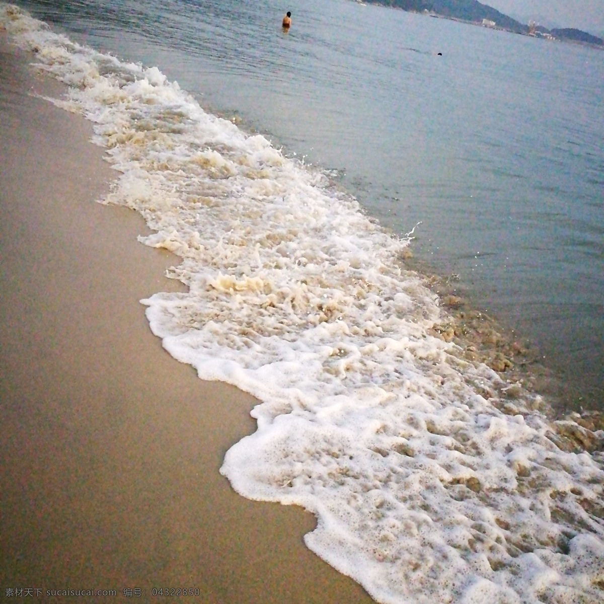 风景 观湖村 海边 水纹 海浪