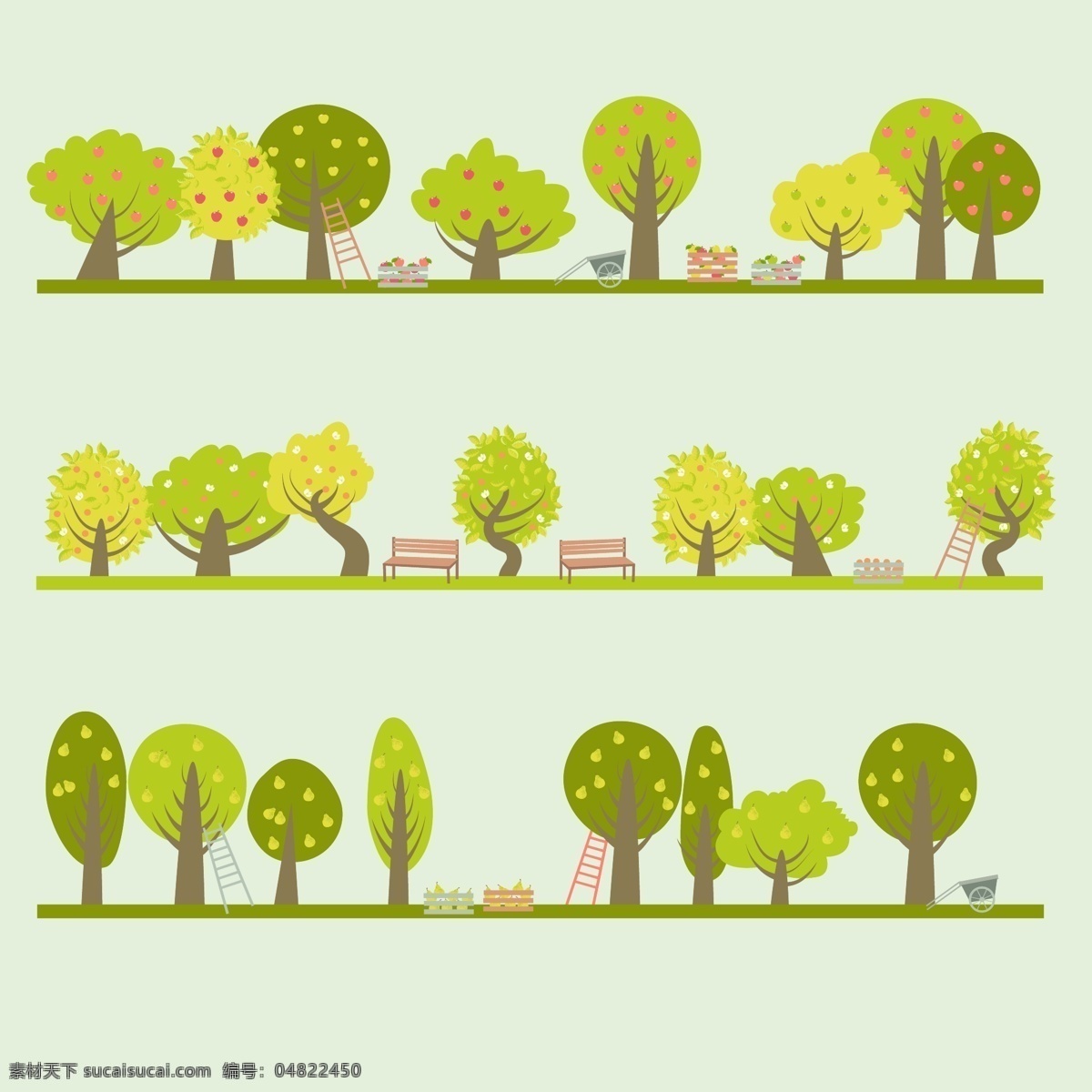 免抠 矢量素材 卡通素材 卡通 免 抠 树木 免抠树木 矢量树木