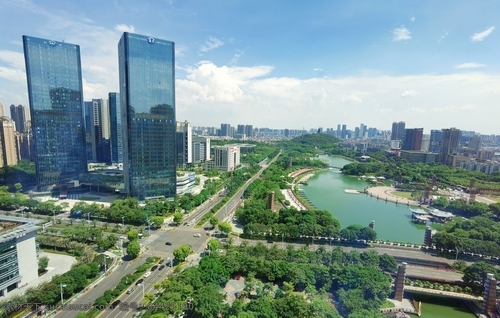 佛山千灯湖 千灯湖公园 千灯湖魁星阁 佛山 自然景观 建筑景观