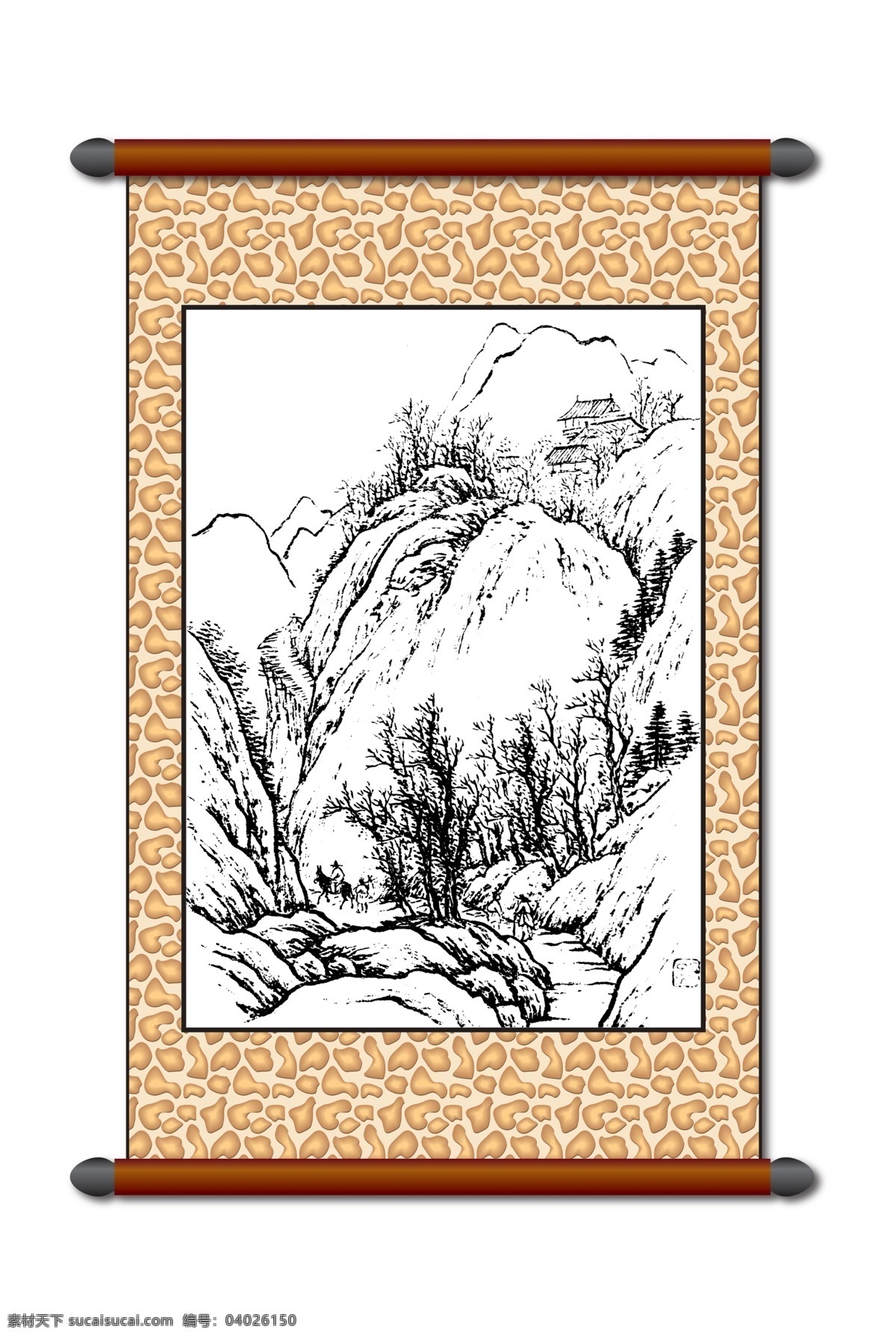 分层 白描 版画风景 传统画 风景 风景画 工笔 古画 模板下载 白描风景 山水画 古建筑 线描 美术 黑白稿 卷轴画 挂画 中国风 艺术画 文化艺术 绘画书法 设计图库 源文件 家居装饰素材 山水风景画