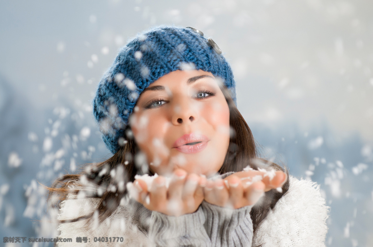 捧 雪花 美女图片 美女 女人 女性 人物 人物素材 人物摄影 时尚人物 职业人物 生活人物 人物图片