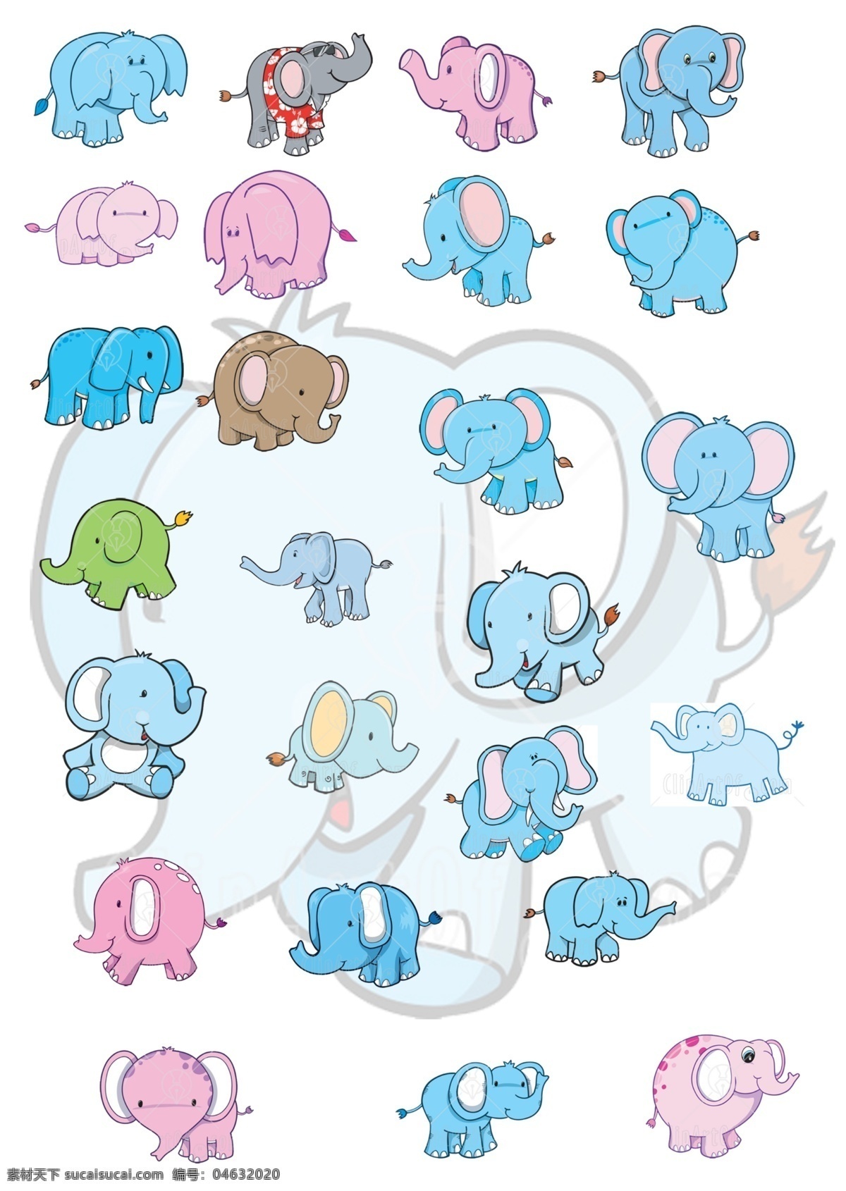 分层 大象 动物 卡通 卡通大象 可爱小动物 玩具 模板下载 小孩 卡通形像 大象形像 源文件 psd源文件
