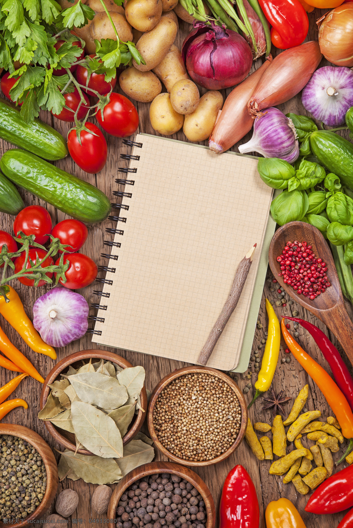 调料 笔记本 蔬菜 食物 蔬菜图片 餐饮美食