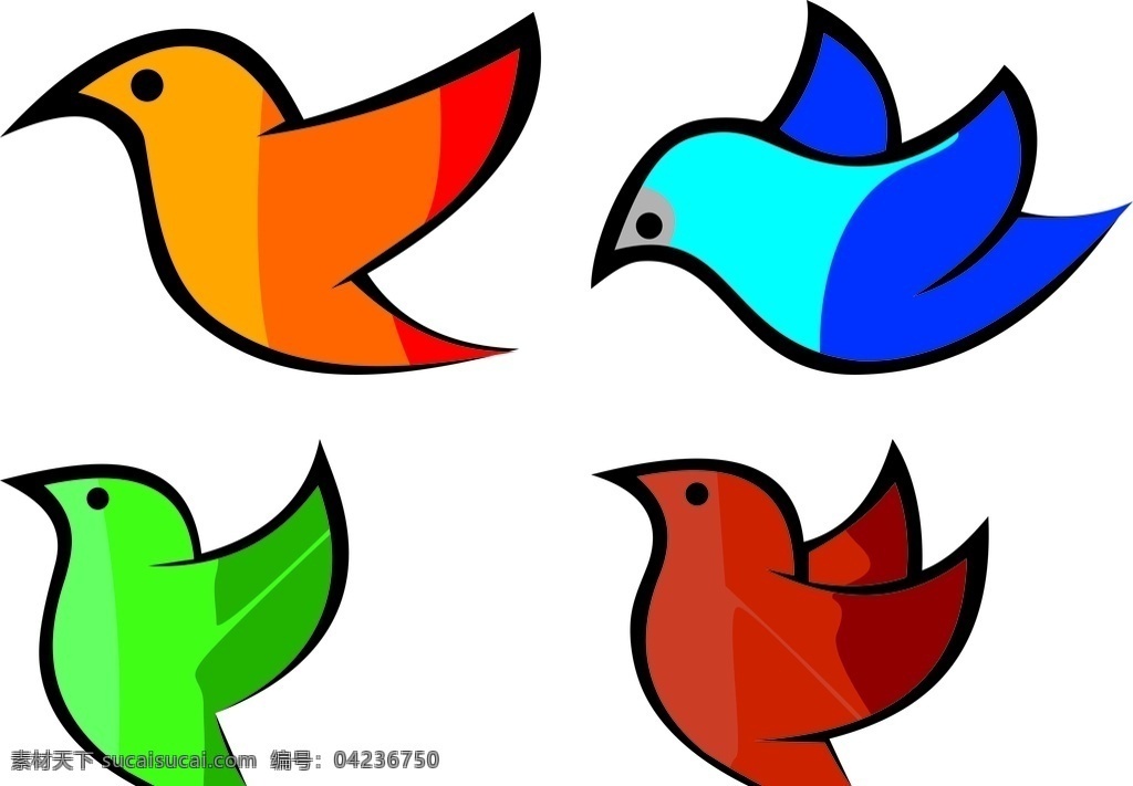 鸽子牌 矢量图 彩色鸽子 鸽子简笔画 小鸟 标志图标 其他图标