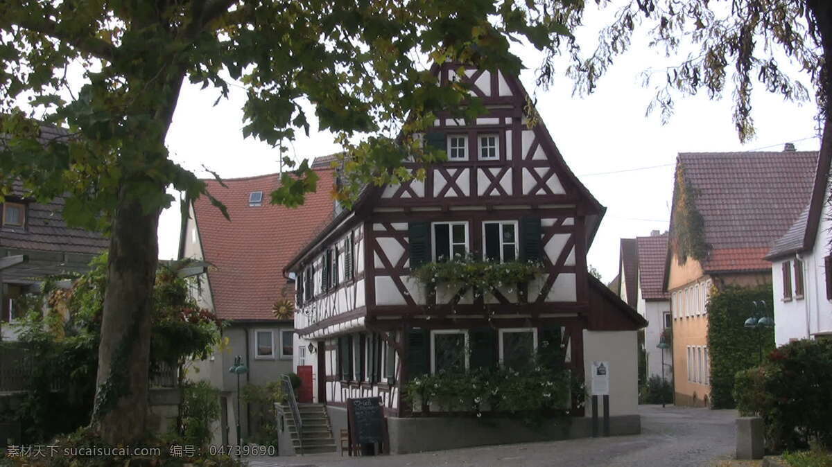 半 木结构 房屋 劳芬 股票 视频 德国 房子 回家 美丽 木材 视频免费下载 法兰克福 一半 其他视频