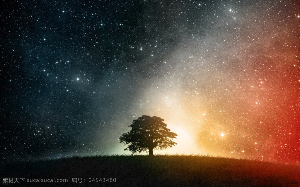 夜空 中 流星 梦幻 背景图片