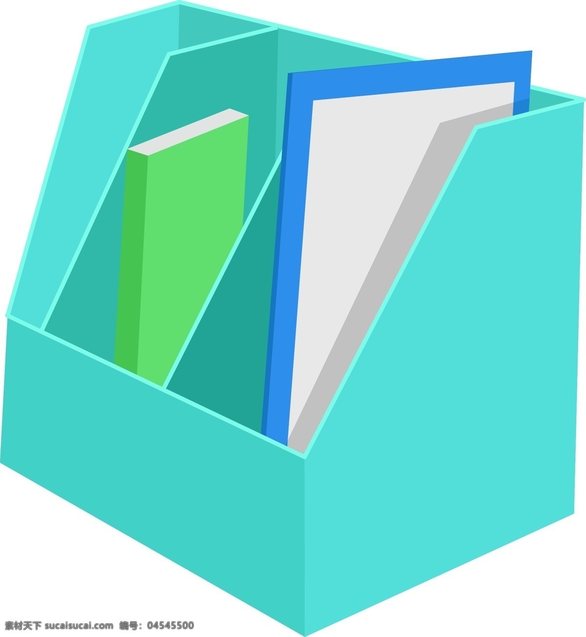 办公用品 文件 插画 绿色的文件夹 卡通插画 上班用品 办公用具 办公器具 绿色的书本