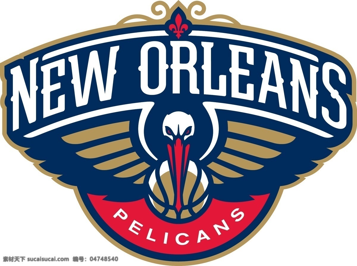 新奥尔良 鹈鹕 队 徽标 nba 西部联盟 西南分区 logo设计